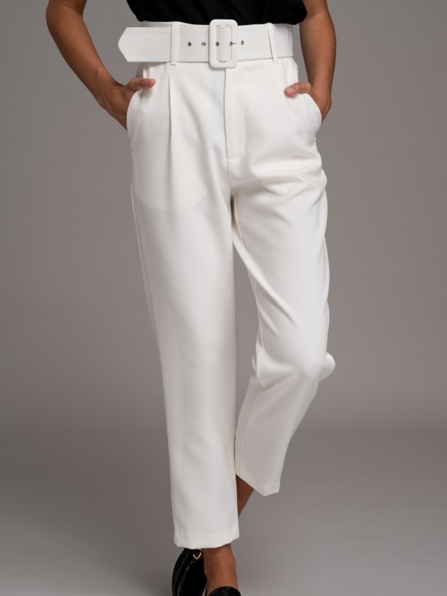 Classic trousers with belt