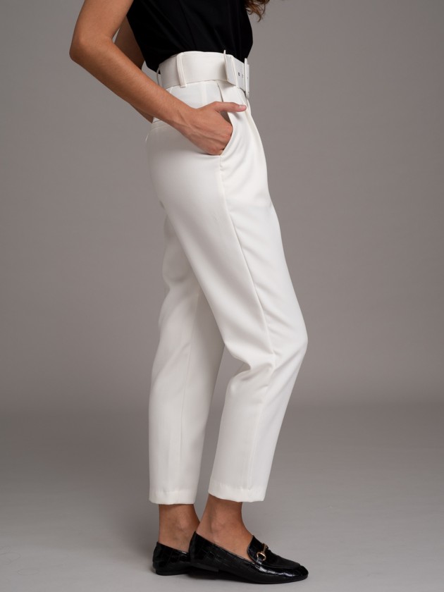 Classic trousers with belt