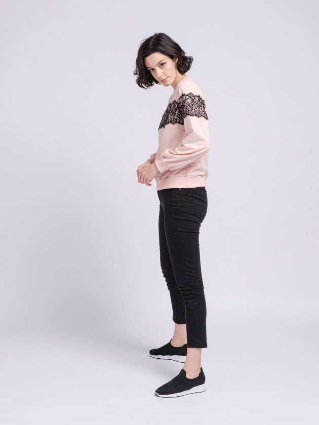Sweater with lace
