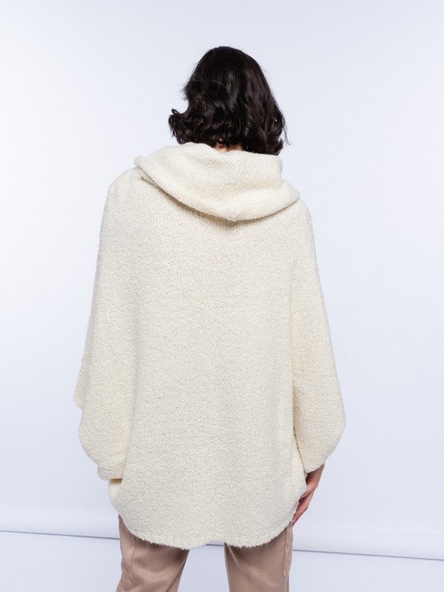 Large poncho with pockets