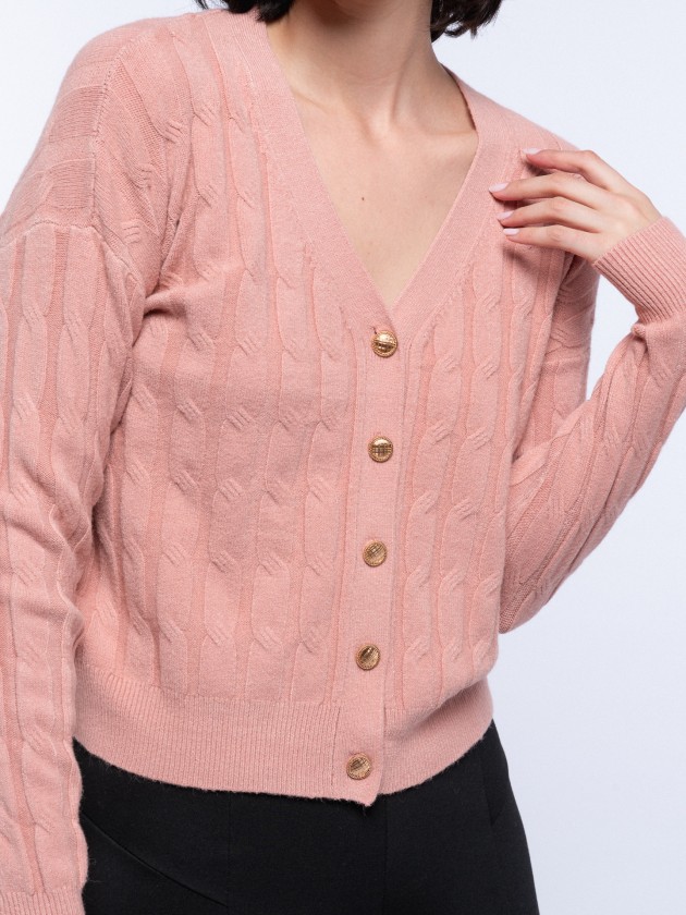 Cardigan with golden buttons