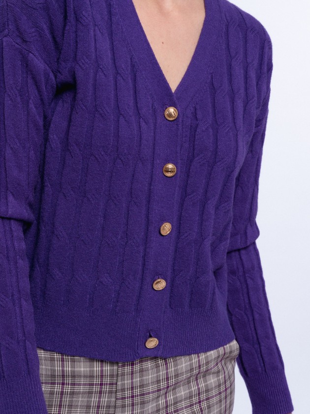 Cardigan with golden buttons