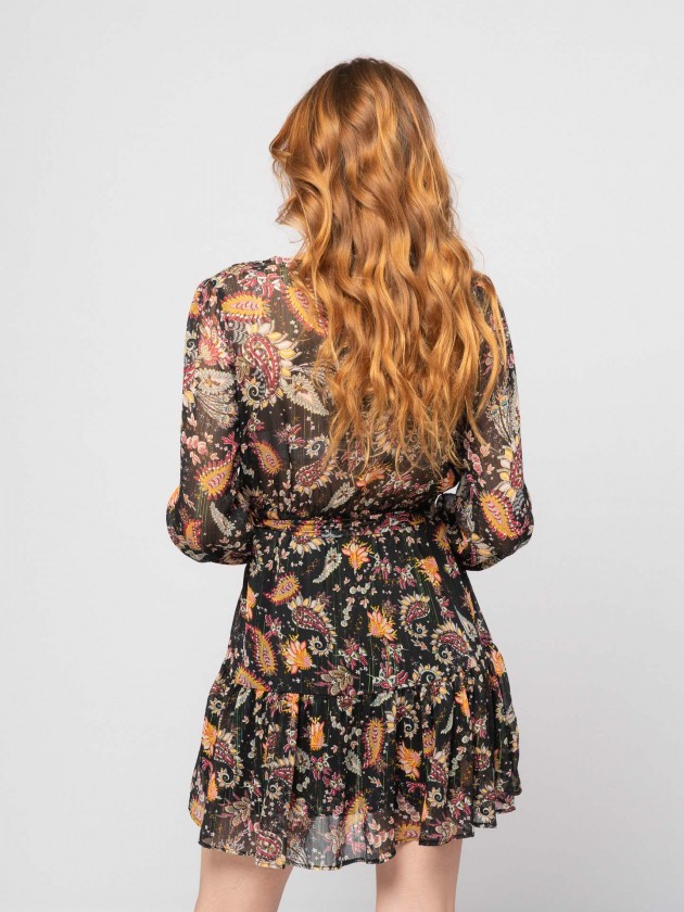 Vestido curto estampado