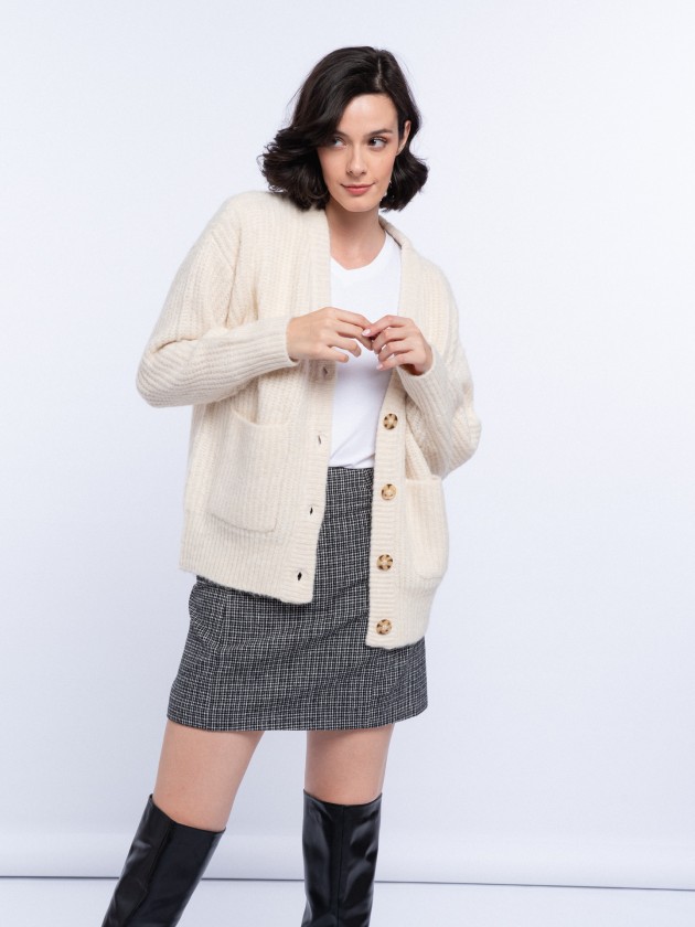 Cardigan with v neck