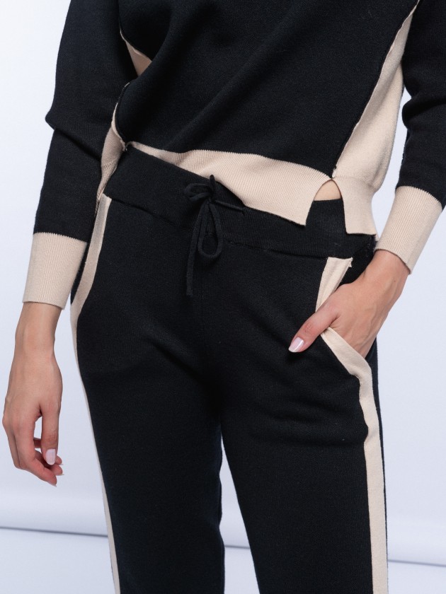 Camisola de malha com riscas