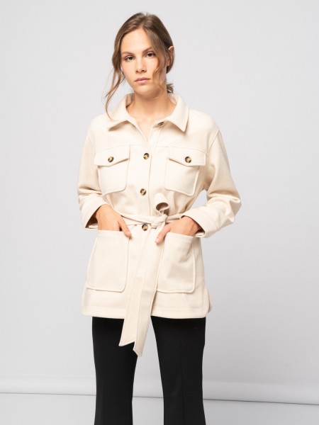 Jacket with pockets and belt
