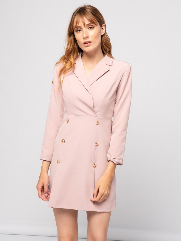 Blazer dress with slits at the front