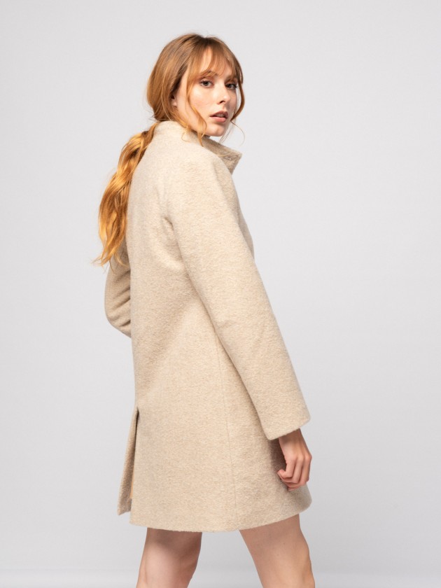 Long coat with buttons