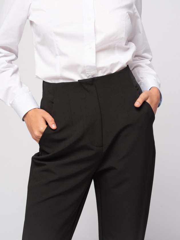 High waist classic trousers