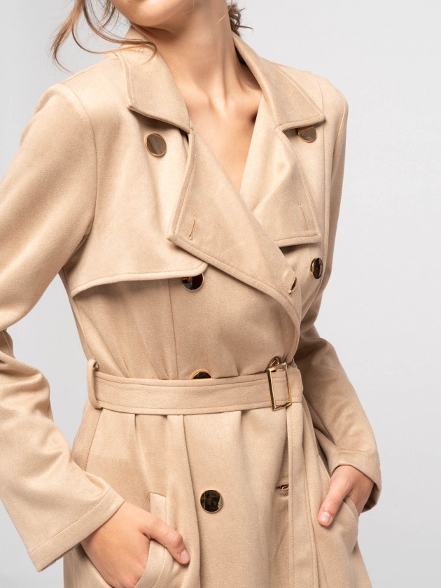 Long coat with golden buttons
