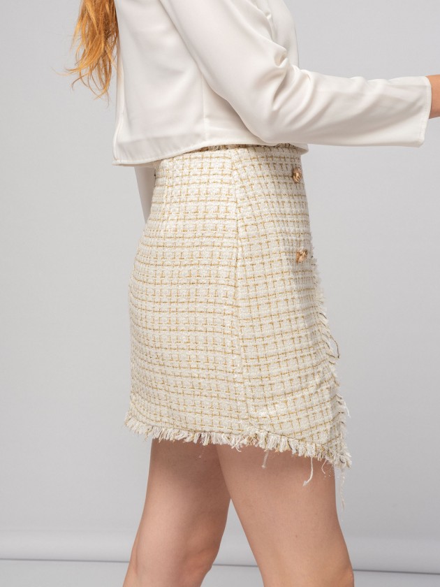 Tweed short skirt