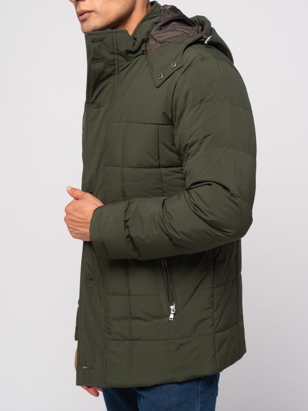 Puffer coat with hood