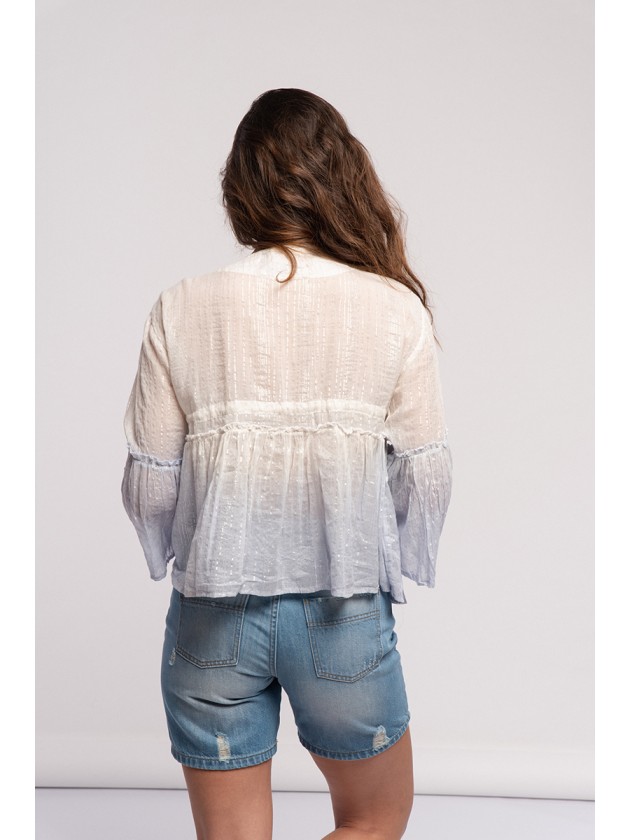 Boho blouse with applications