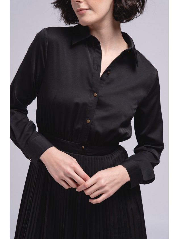 Vestido midi plissado