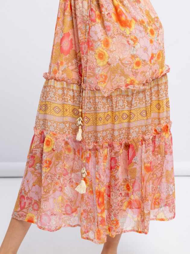 Printed long dress