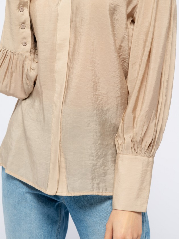 Blouse with balloon sleeve