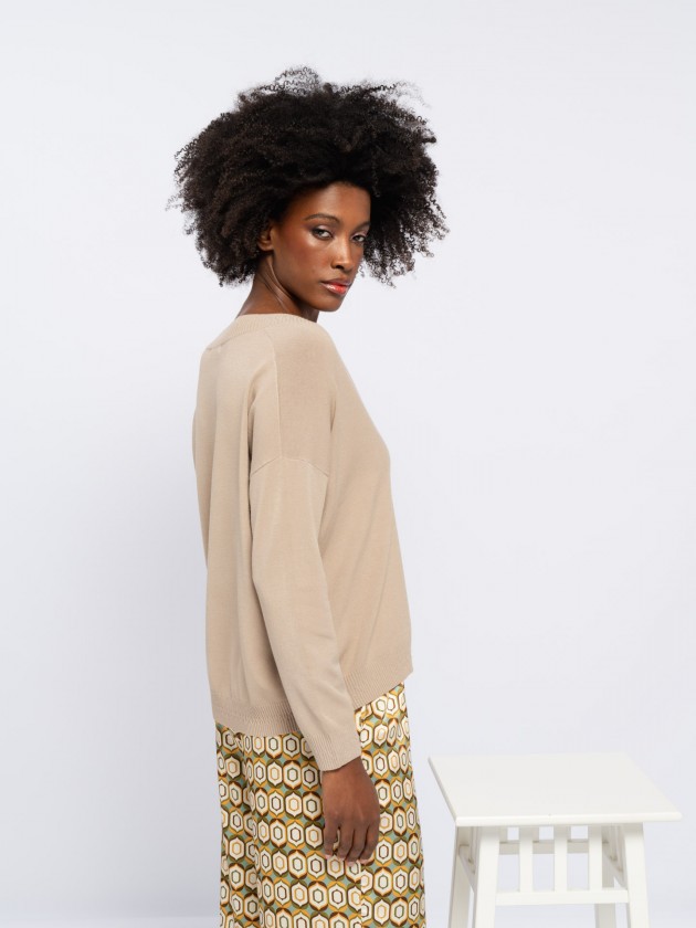 Knit v-neck tunic