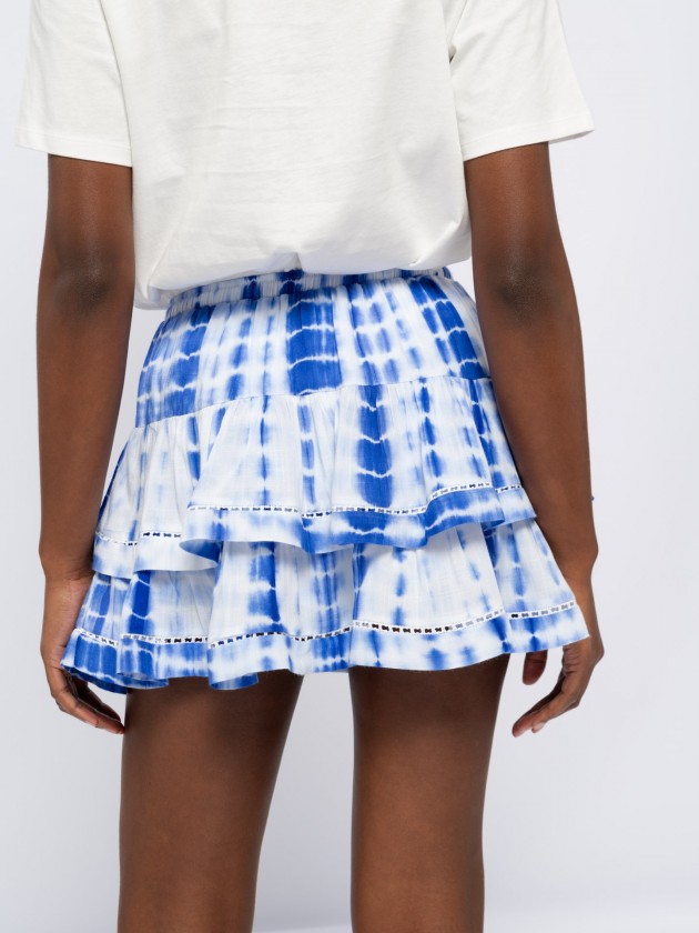 Tie dye mini skirt 100% cotton