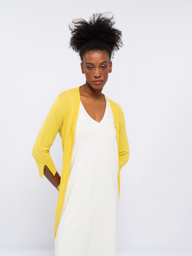 Knit cardigan with pockets