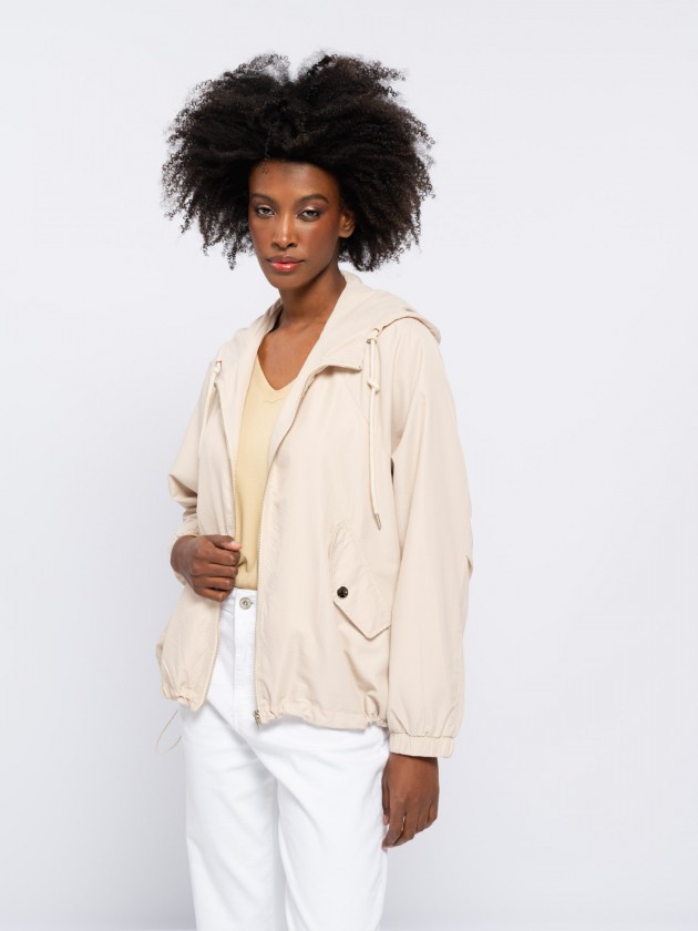 Parka acetinada