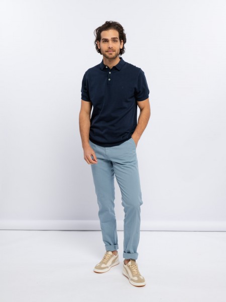 Polo with short sleeves and embroidery
