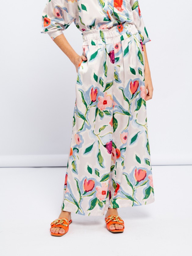 Calas wide leg estampadas