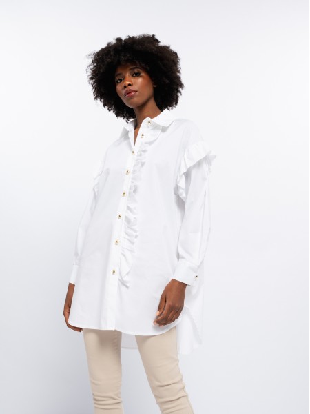 Tunic oversize with frills