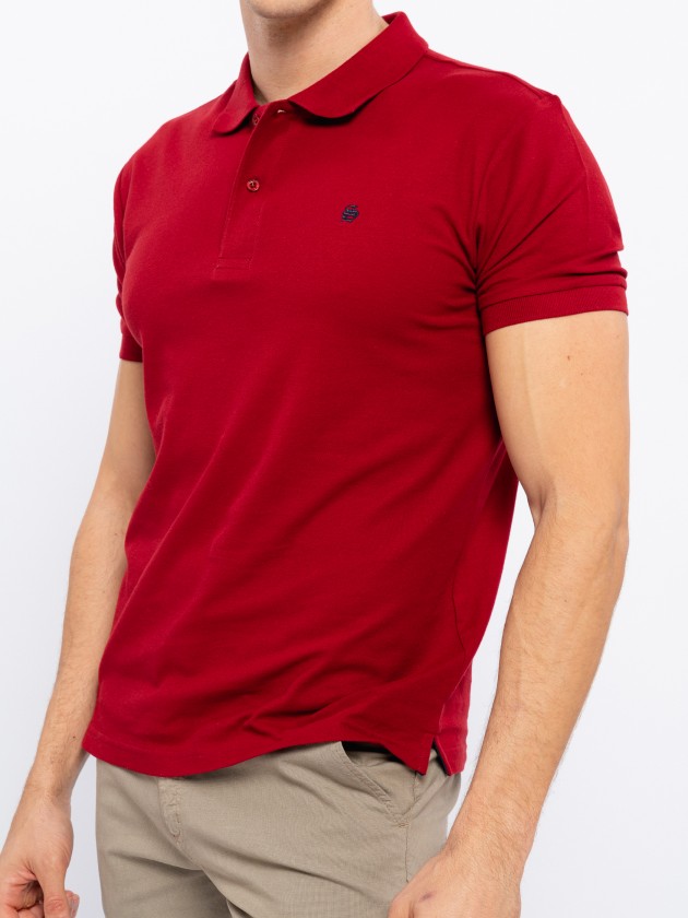 Piqu polo shirt embroidery