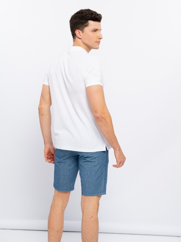 Polo piqu com bordado
