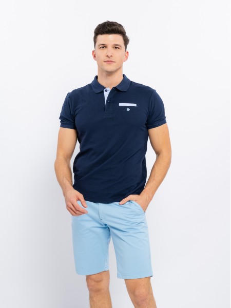 Polo piqu com bolso