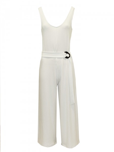 Flowing jumpsuit with straps