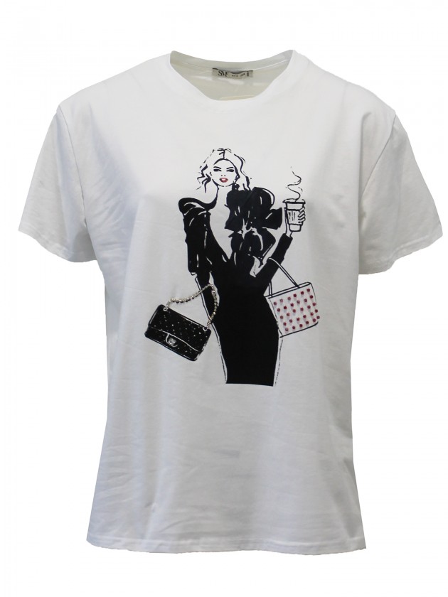 T-shirt estampada de rapariga