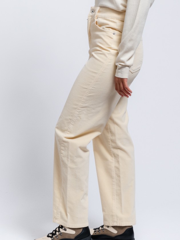 Velvet mom trousers