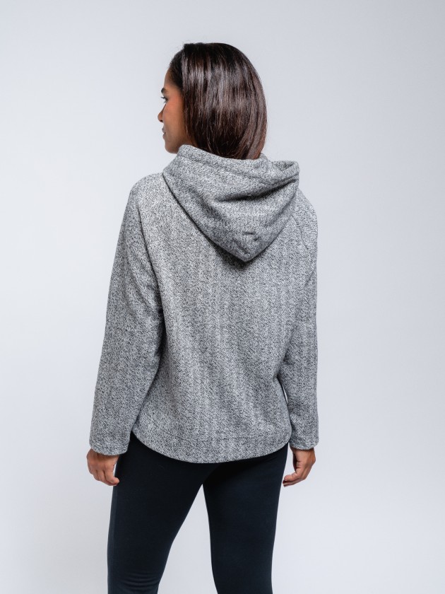 Jacquard knit oversize sweater