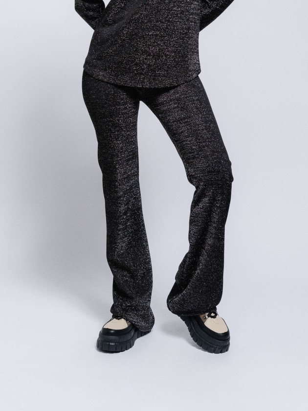 Trousers with lurex