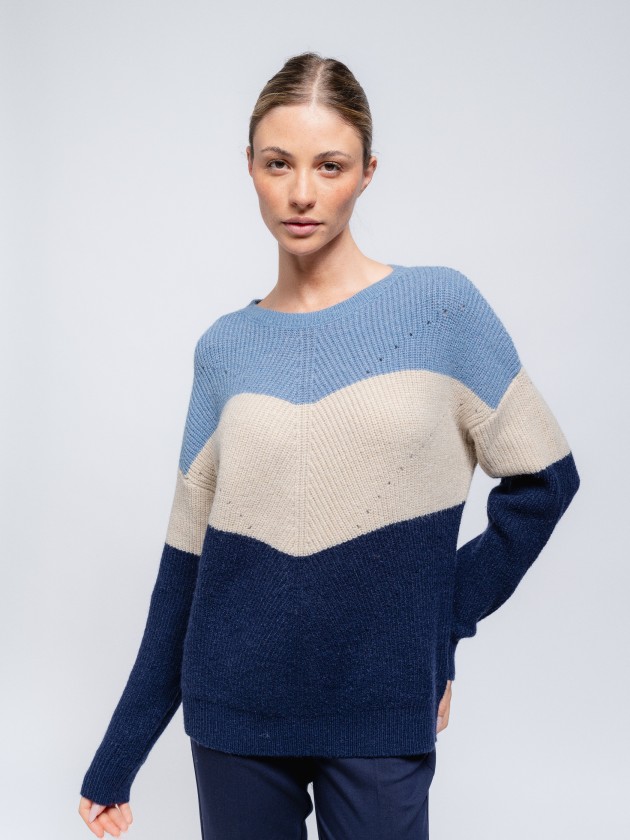 Multicolor knit sweater