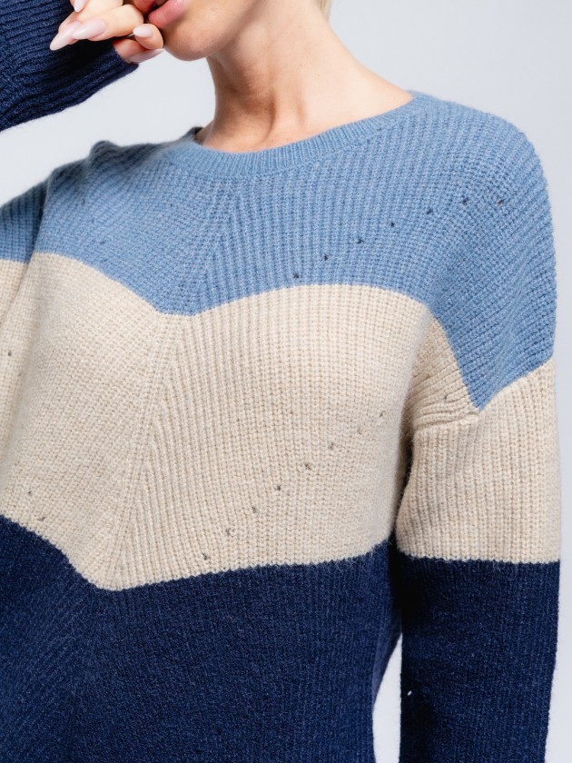 Multicolor knit sweater