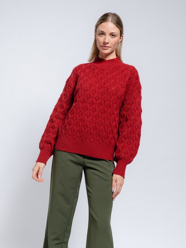 Jacquard knit sweater