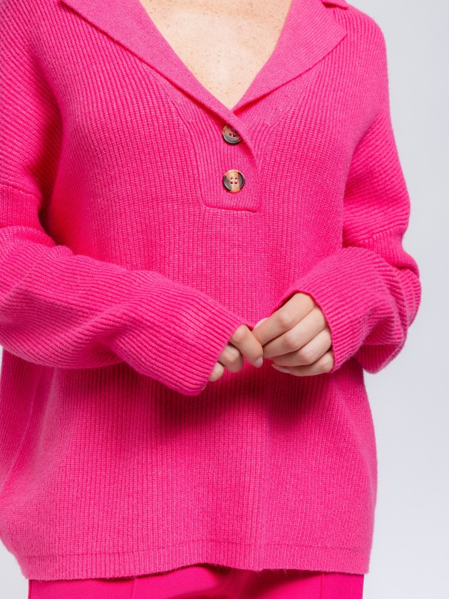 Knit polo  sweater
