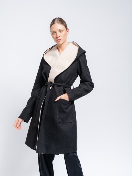 Manteau peignoir avec capuche