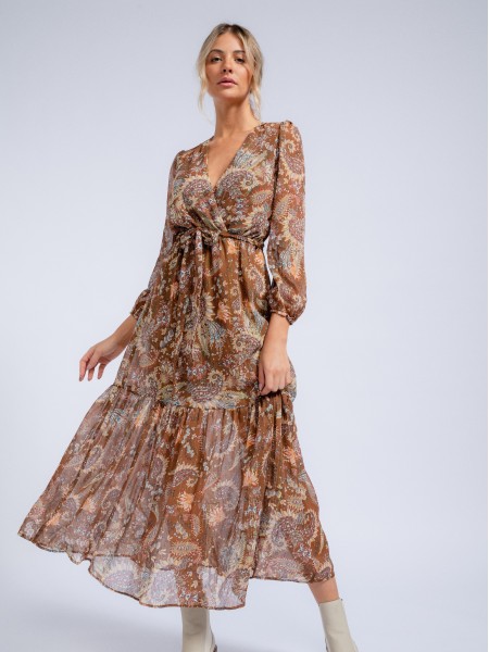 Vestido comprido estampado