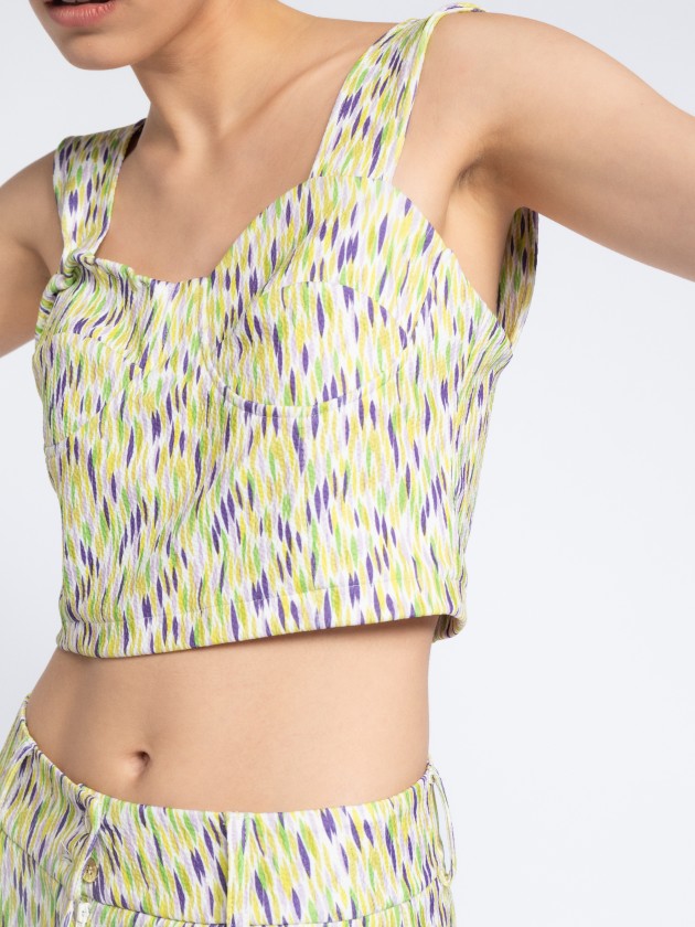 Crop top estampado