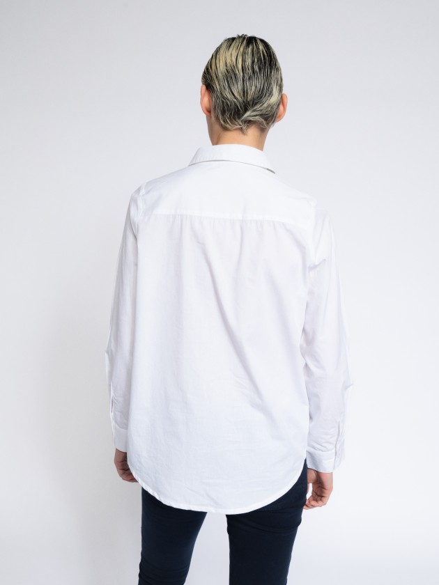 Chemisier blanc avec poche