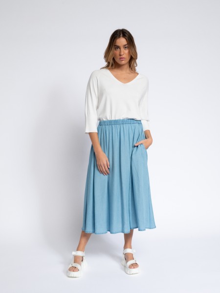 Skirt in tencel