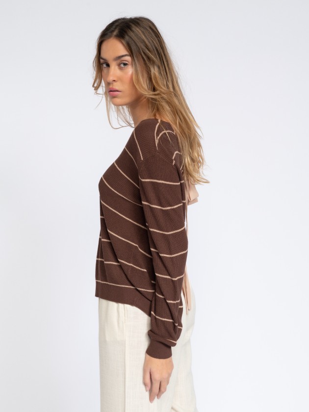 Pull en maille  rayures