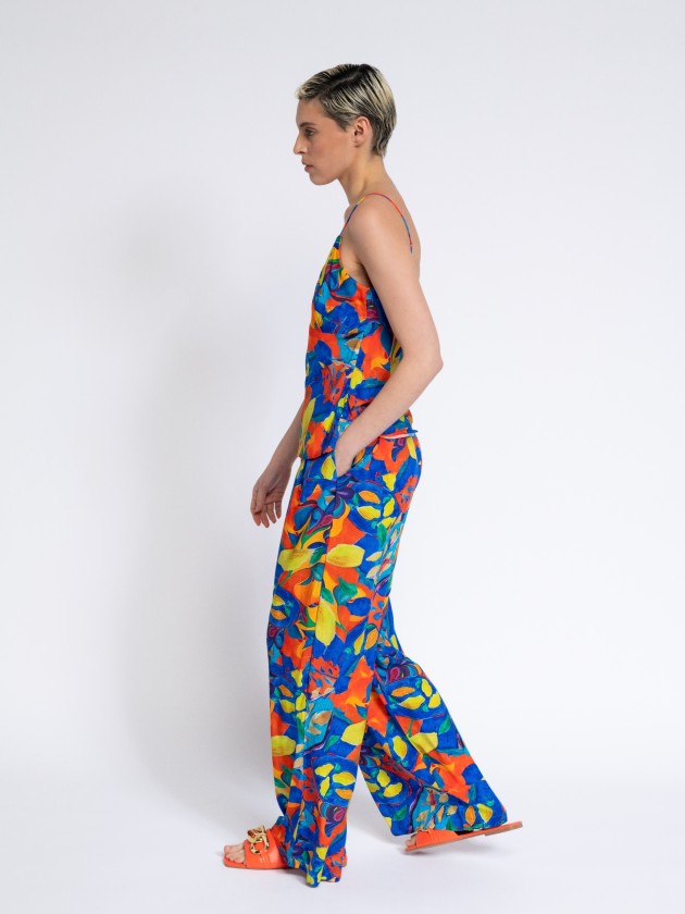 Pantalon  imprim tropical