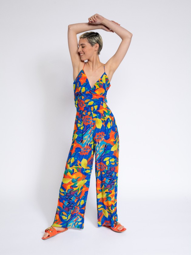Pantalon  imprim tropical