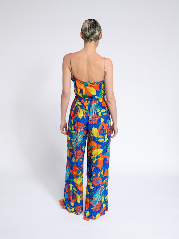 Pantalon  imprim tropical