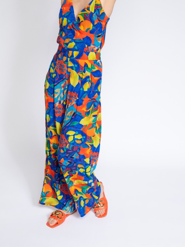 Pantalon  imprim tropical
