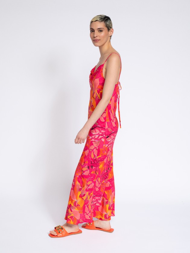 Vestido estampado tropical